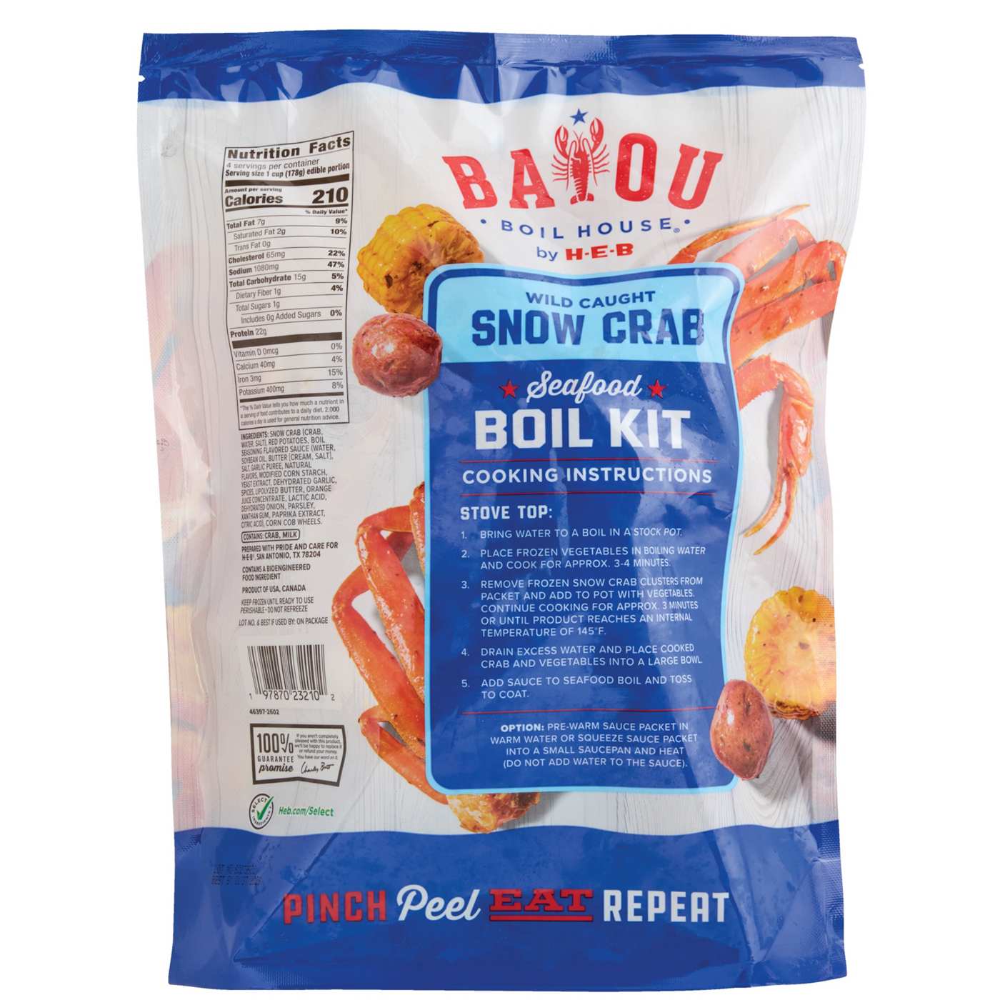 Bayou Boil House by H-E-B Wild Caught Snow Crab Seafood Boil Kit; image 2 of 2