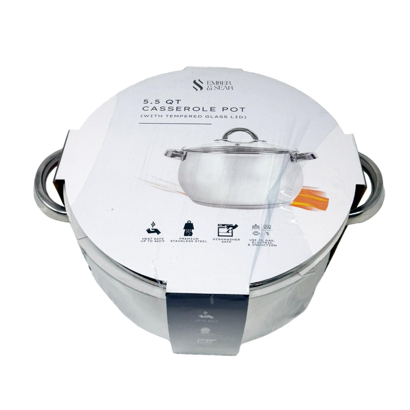 Ember & Sear Stainless Steel Casserole Pan; image 1 of 2