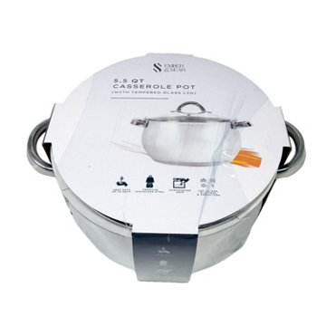 Ember & Sear Stainless Steel Casserole Pan, 5.5 qt