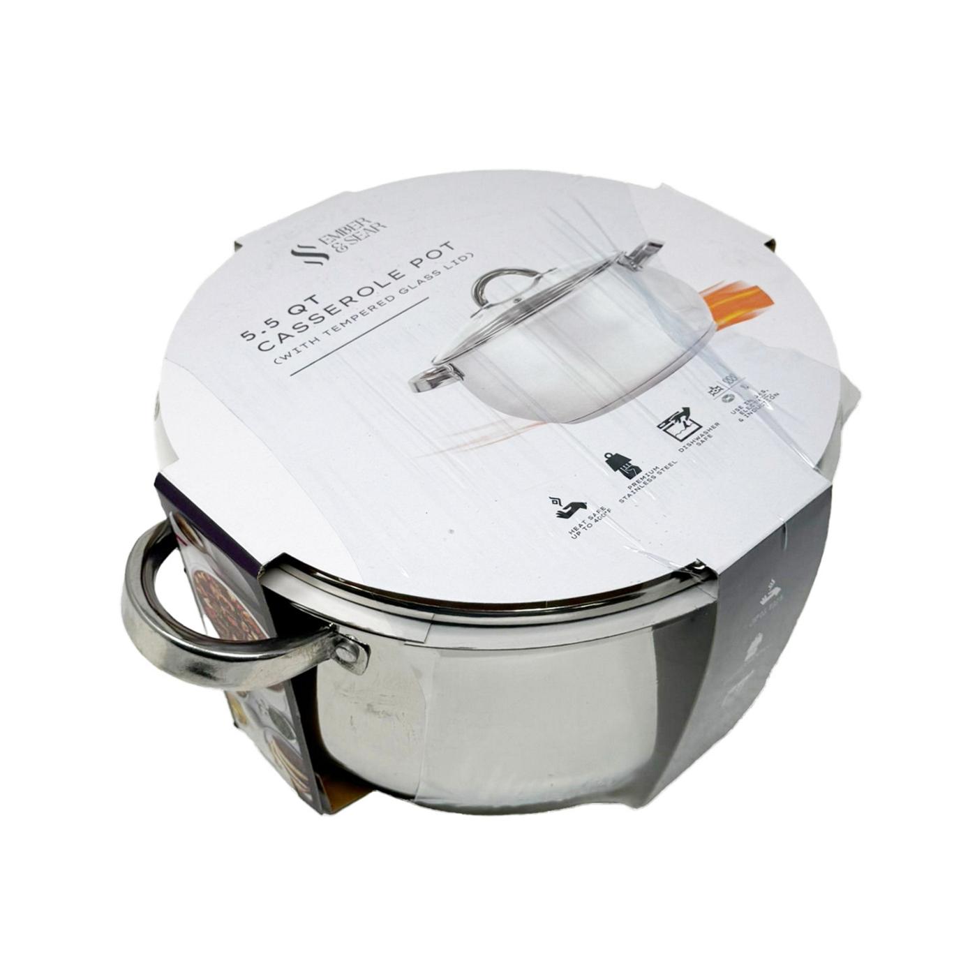 Ember & Sear Stainless Steel Casserole Pan; image 2 of 2