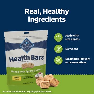 Blue Buffalo Health Bars Mini Dog Biscuits - Apples & Yogurt
