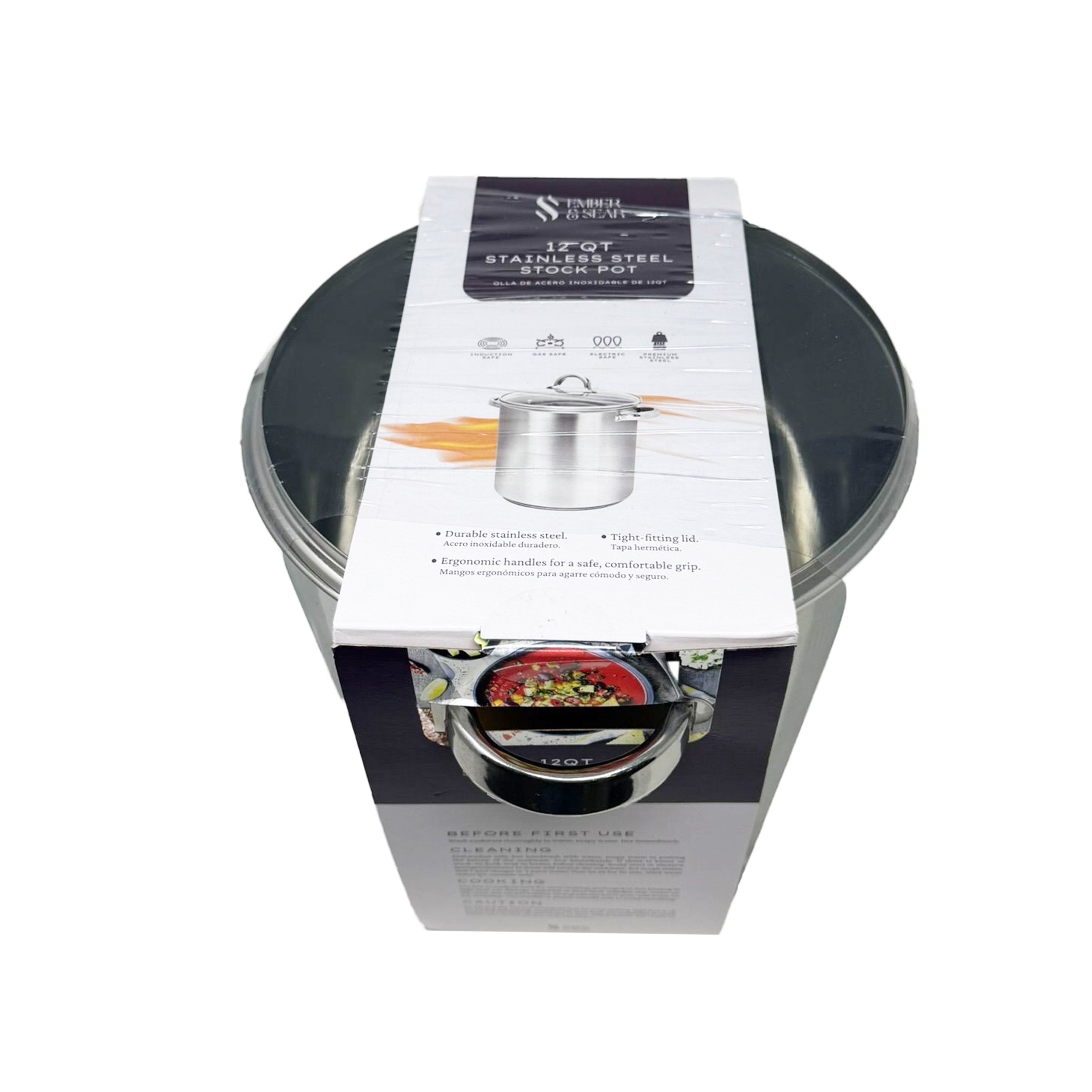Ember & Sear Stainless Steel Induction Stock Pot - Shop Stock pots ...