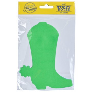 Destination Holiday Jumbo Boot Sticky Notes, 100 ct