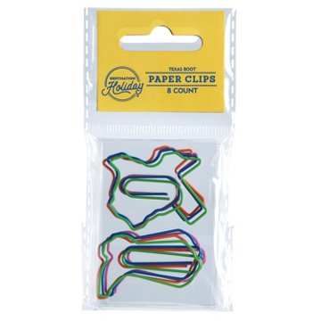 Destination Holiday Texas & Boot Paper Clips, 8 ct