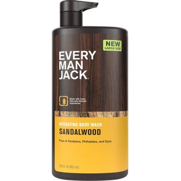Every Man Jack Men's Hydrating Body Wash - Sandalwood, 28.8 oz