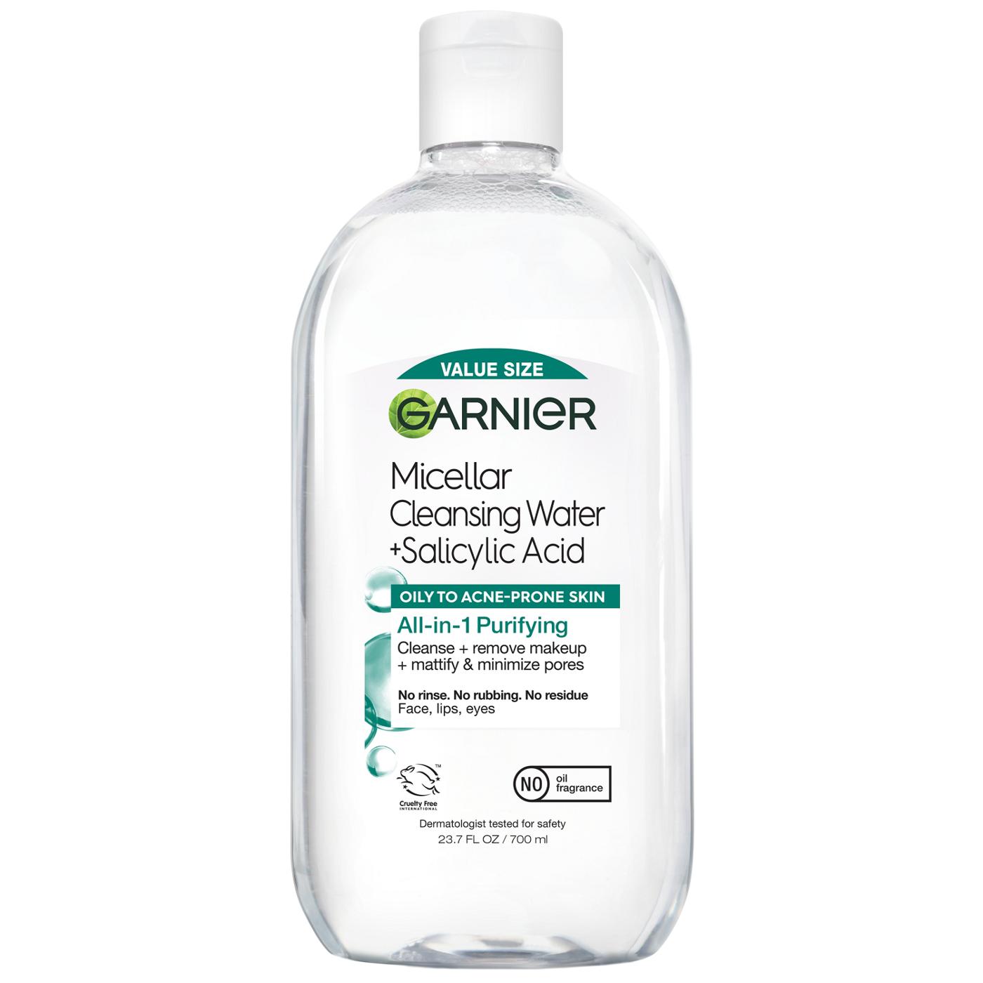Garnier Micellar Cleansing Water & Makeup Remover With Salicylic Acid; image 1 of 4