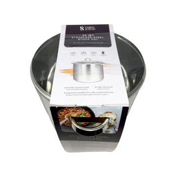 Ember & Sear Stainless Steel Induction Stock Pot, 16 qt