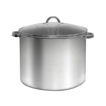 Ember & Sear Stainless Steel Induction Stock Pot, 20 qt