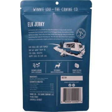 Winnie Lou Elk Jerky Dog Treat, 2.5 oz