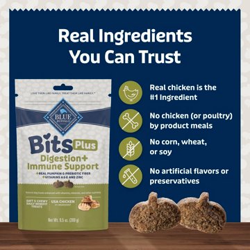 Blue Buffalo Bits + Digestion & Immune Support Dog Treat - Chicken