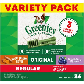 Greenies Regular Dental Dog Treats - Variety Pack, 36 oz