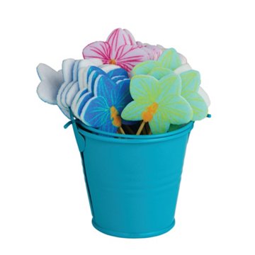 Destination Holiday Floral Charcuterie Picks in Storage Tin Pail, 25 pc