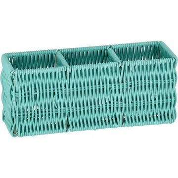 Destination Holiday Rattan Utensil Holder - Teal