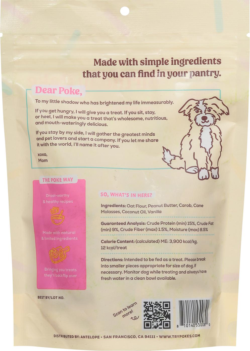 Poke's Birthday Cake Crunchy Biscuits Dog Treats - Peanut Butter & Vanilla; image 2 of 2