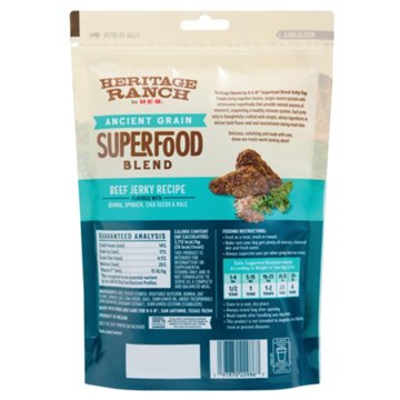 Heritage Ranch by H-E-B Ancient Grain Super Food Blend  Dog Treats - Jerky Beef & Quinoa, 5 oz