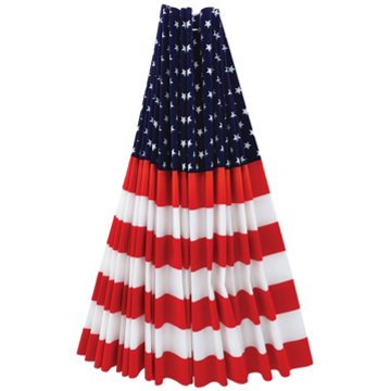 Destination Holiday Flocked Patriotic Bunting Flag, 24" x 48"