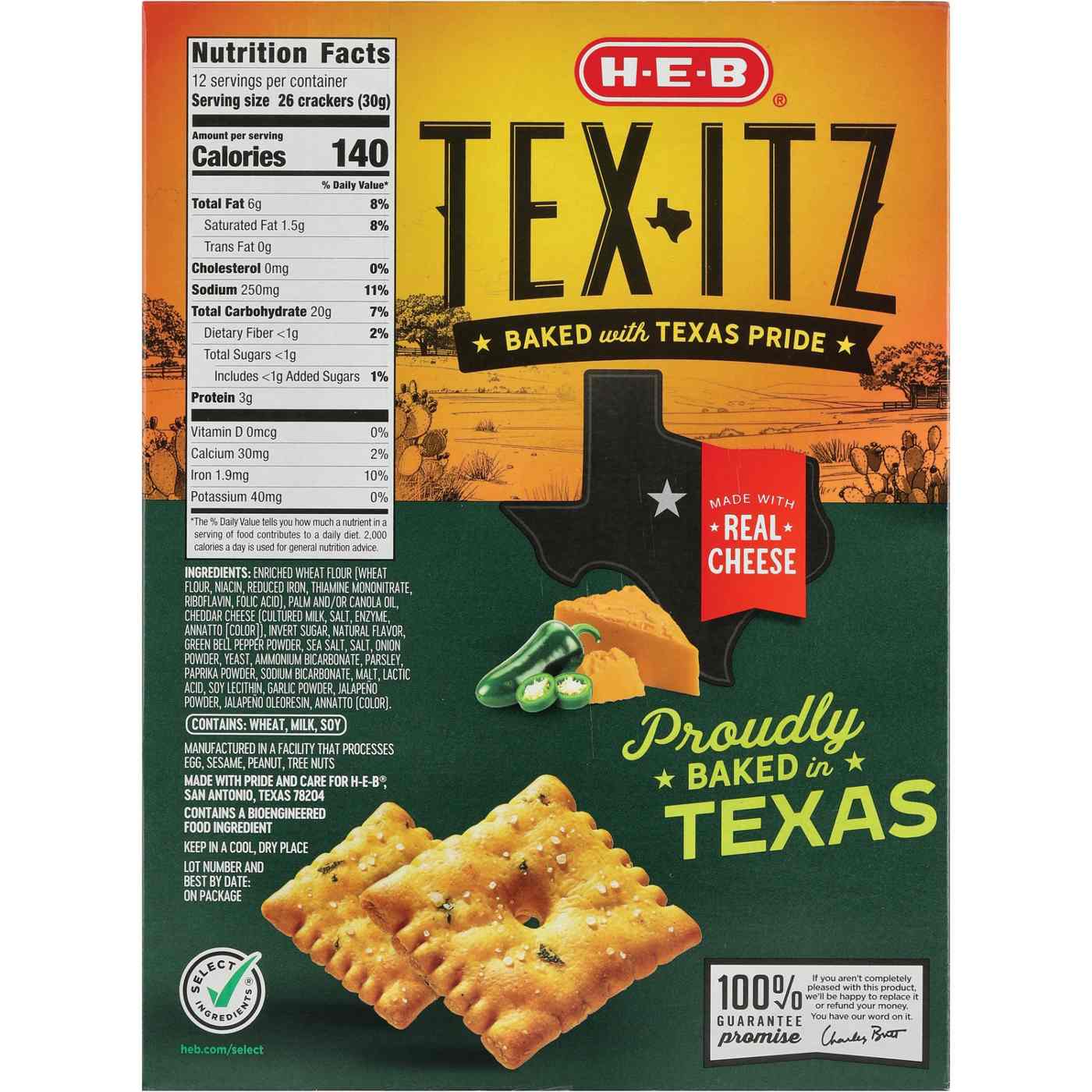 H-E-B Tex-Itz Jalapeño Cheese Crackers; image 2 of 2