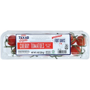 H-E-B Texas Roots Cherry Tomatoes on the Vine, 8 oz