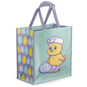 Destination Holiday Small Cowboy Chick Easter Reusable Shopping Bag, 10" x 13"