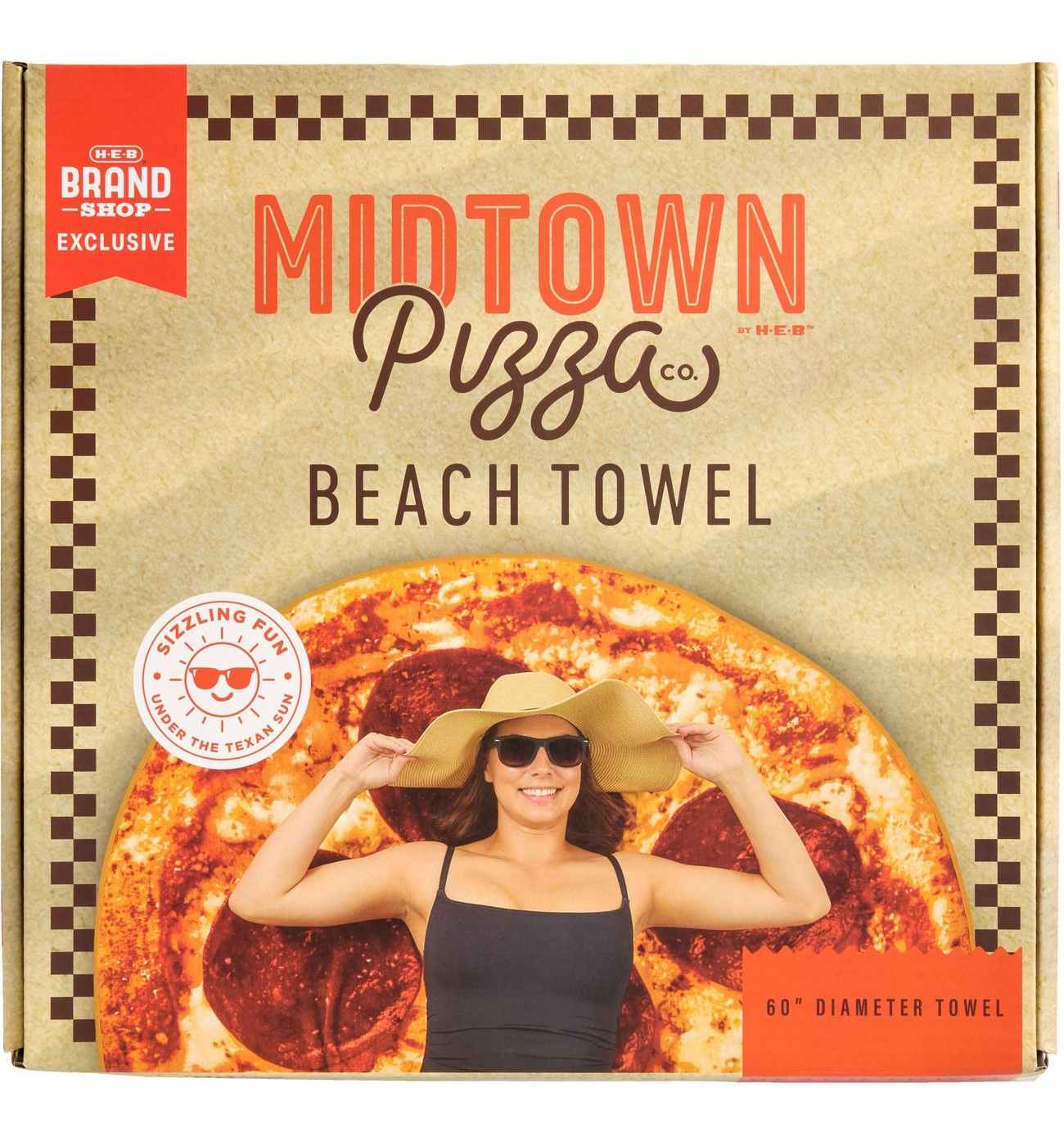 H-E-B Brand Shop Midtown Pizza Beach Towel; image 1 of 2