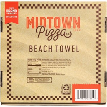 H-E-B Brand Shop Midtown Pizza Beach Towel, 60''