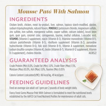 Fancy Feast Purina Gems Wet Cat Food Pate Variety Pack - Salmon and Tuna