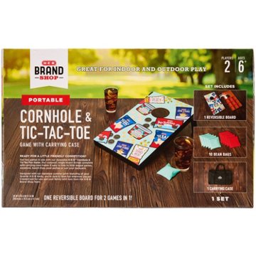 H-E-B Brand Shop Reversible Cornhole & Tic-Tac-Toe Board, 20'' x 12.4'' x 1.6''