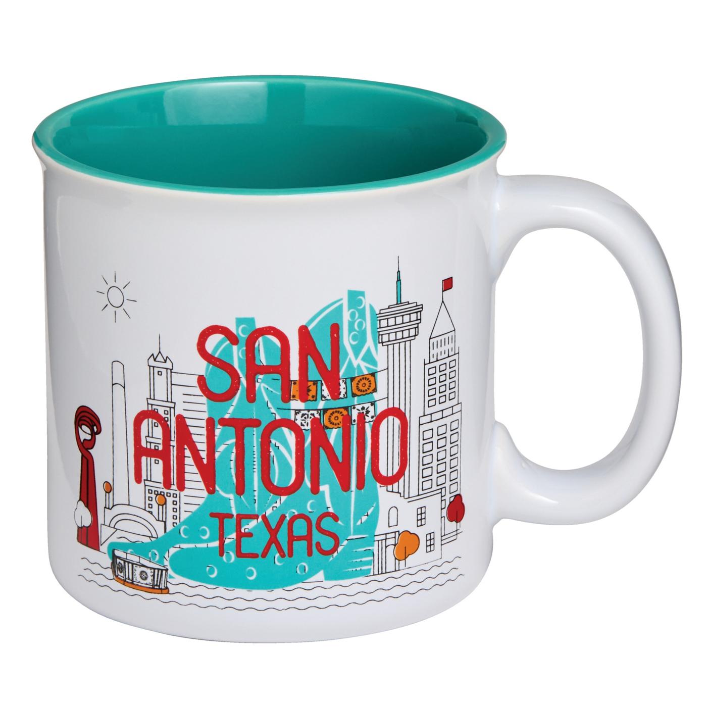Texas Bright 22 oz San Antonio Texas Coffee Mug; image 1 of 3