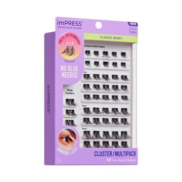 KISS imPRESS Lash Cluster Multipack - Classic Wispy, 50 ct