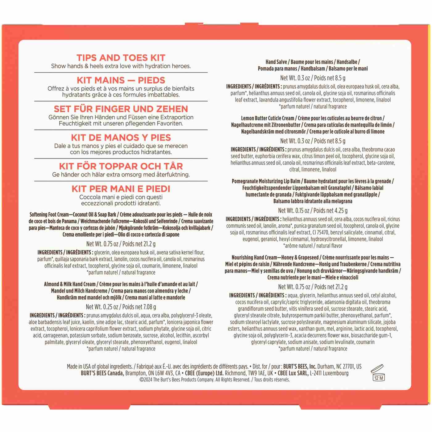 Burt's Bees Tips and Toes Gift Set; image 2 of 17