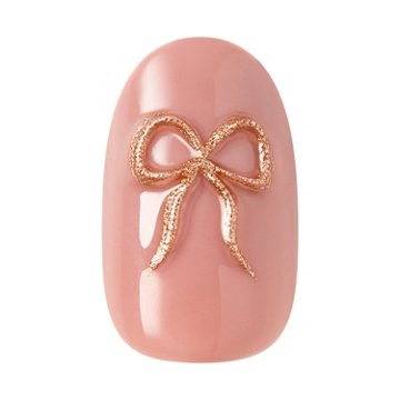 KISS ImPRESS No Glue Manicure Nails - Close To You (Pink & Gold Oval Short Nails), 30 ct