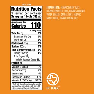 H-E-B Organics Cold-Pressed Juice - Tropical Carrot
