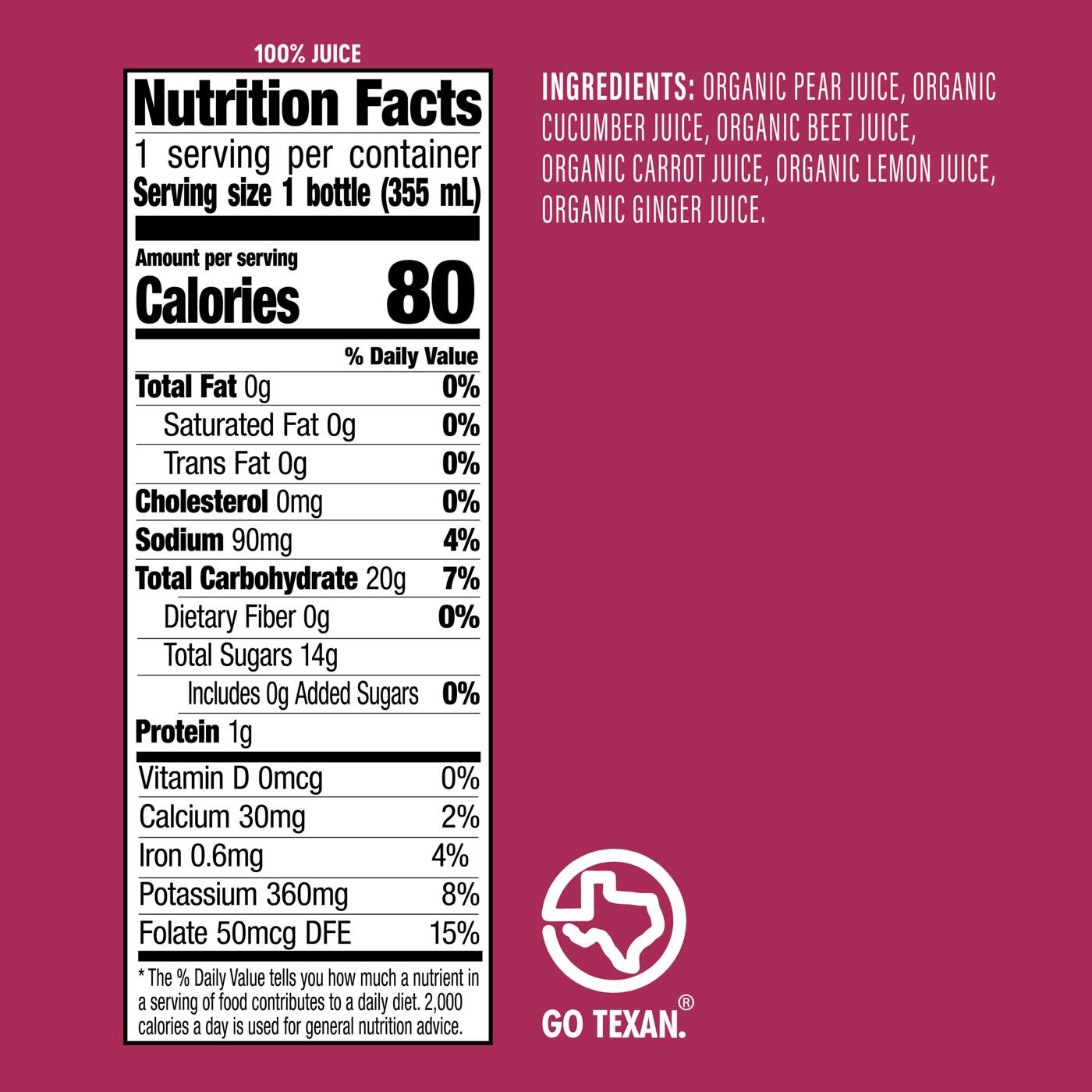 H-E-B Organics Beet Blend Juice; image 2 of 5