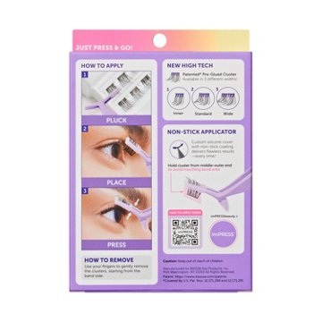 KISS imPRESS False Lash Clusters Kit - Faux Mink Volume, 36 ct