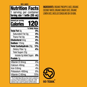 H-E-B Organics Pineapple Ginger Cold-Pressed Juice