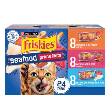 Friskies Purina Seafood Prime Filets Wet Cat Food Variety Pack