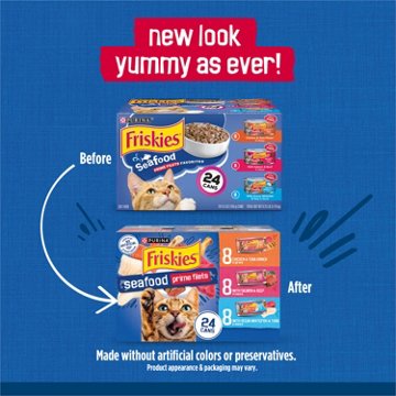 Friskies Purina Seafood Prime Filets Wet Cat Food Variety Pack