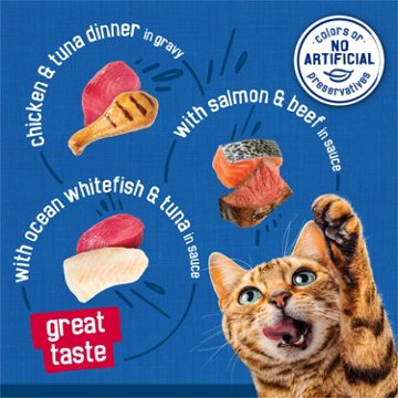 Friskies Purina Seafood Prime Filets Wet Cat Food Variety Pack