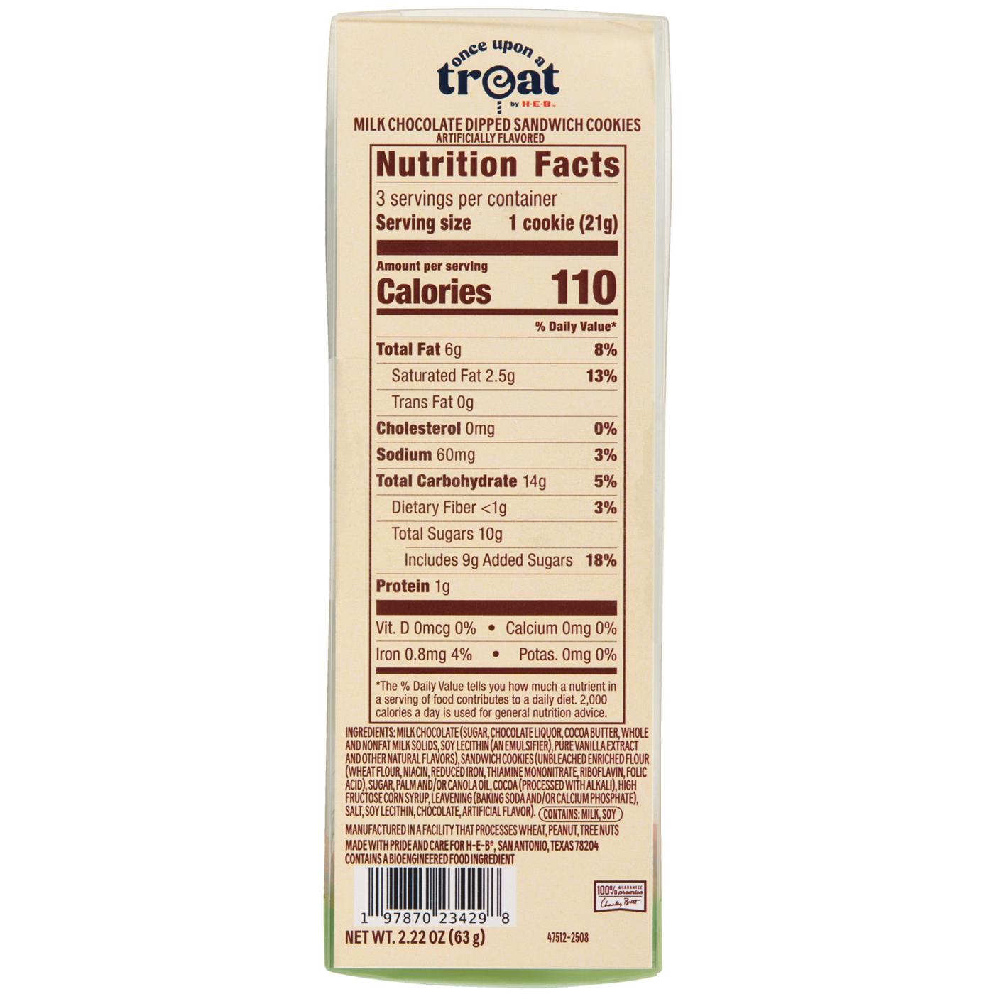 Once Upon a Treat by H-E-B Milk Chocolate Dipped Easter Sandwich Cookies, 3 ct; image 2 of 3