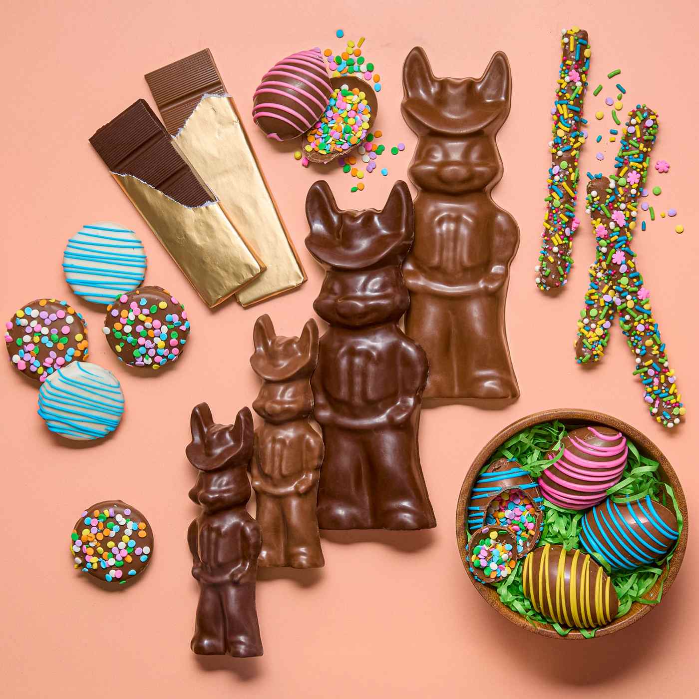 Once Upon a Treat by H-E-B Milk Chocolate Dipped Easter Pretzel Rods with Sprinkles, 6 ct; image 4 of 8