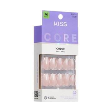KISS CORE Color Nails - Dulcet (Pink Almond Medium Nails), 32 ct