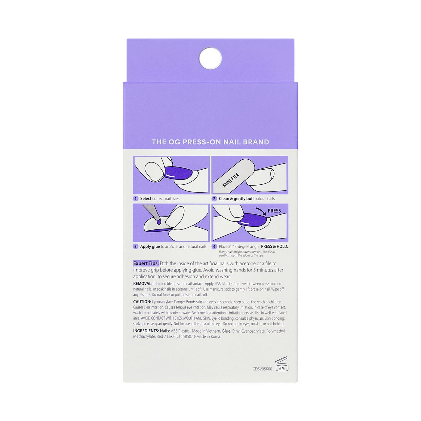 KISS CORE Design On Trend Nails - Tune (Blue Almond Short Nails); image 7 of 8