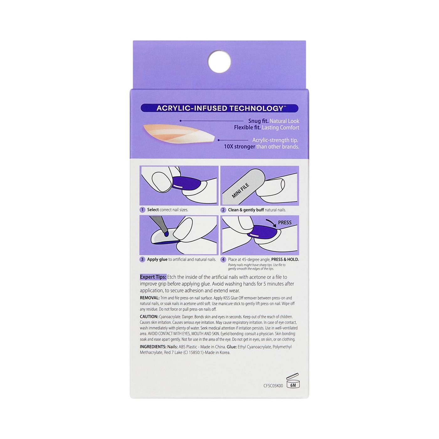 KISS CORE French Nails - Passionate (White Almond Short Nails); image 5 of 7