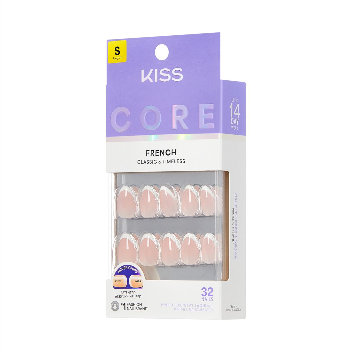 KISS CORE French Nails - Passionate (White Almond Short Nails); image 7 of 7