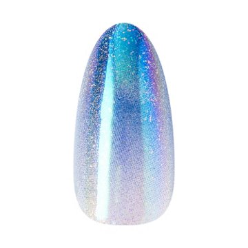 KISS GLAM Embellished Special Effects - Glow Forever (Blue Almond Medium Nails), 32 ct