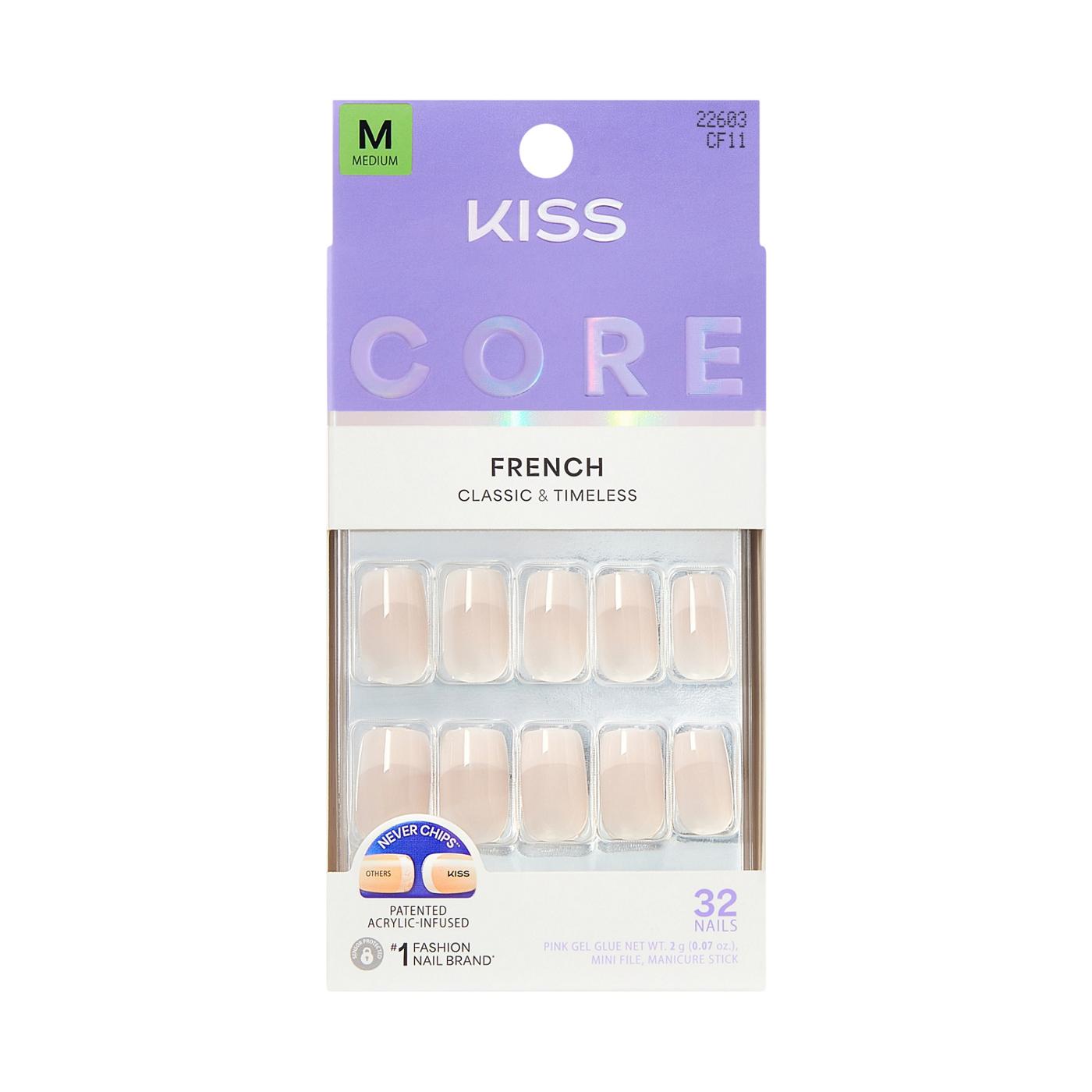 KISS CORE French Nails - Scenario (Pink Squoval Medium Nails); image 1 of 7
