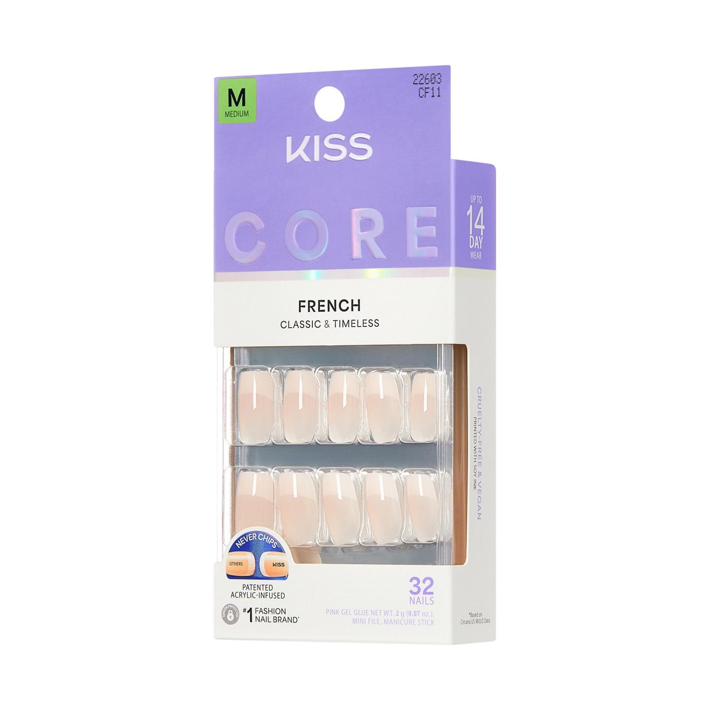 KISS CORE French Nails - Scenario (Pink Squoval Medium Nails); image 7 of 7