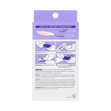 KISS CORE French Nails -  Cheerful (Red Almond Medium Nails), 32 ct