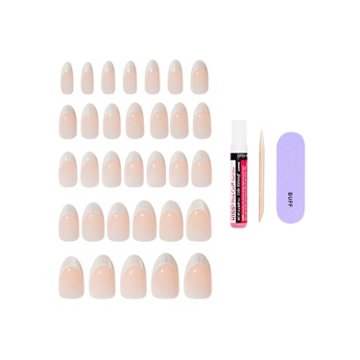 KISS CORE Magnetic Shimmer & Shine Nails -  Patchouli (White Almond Medium Nails), 32 ct