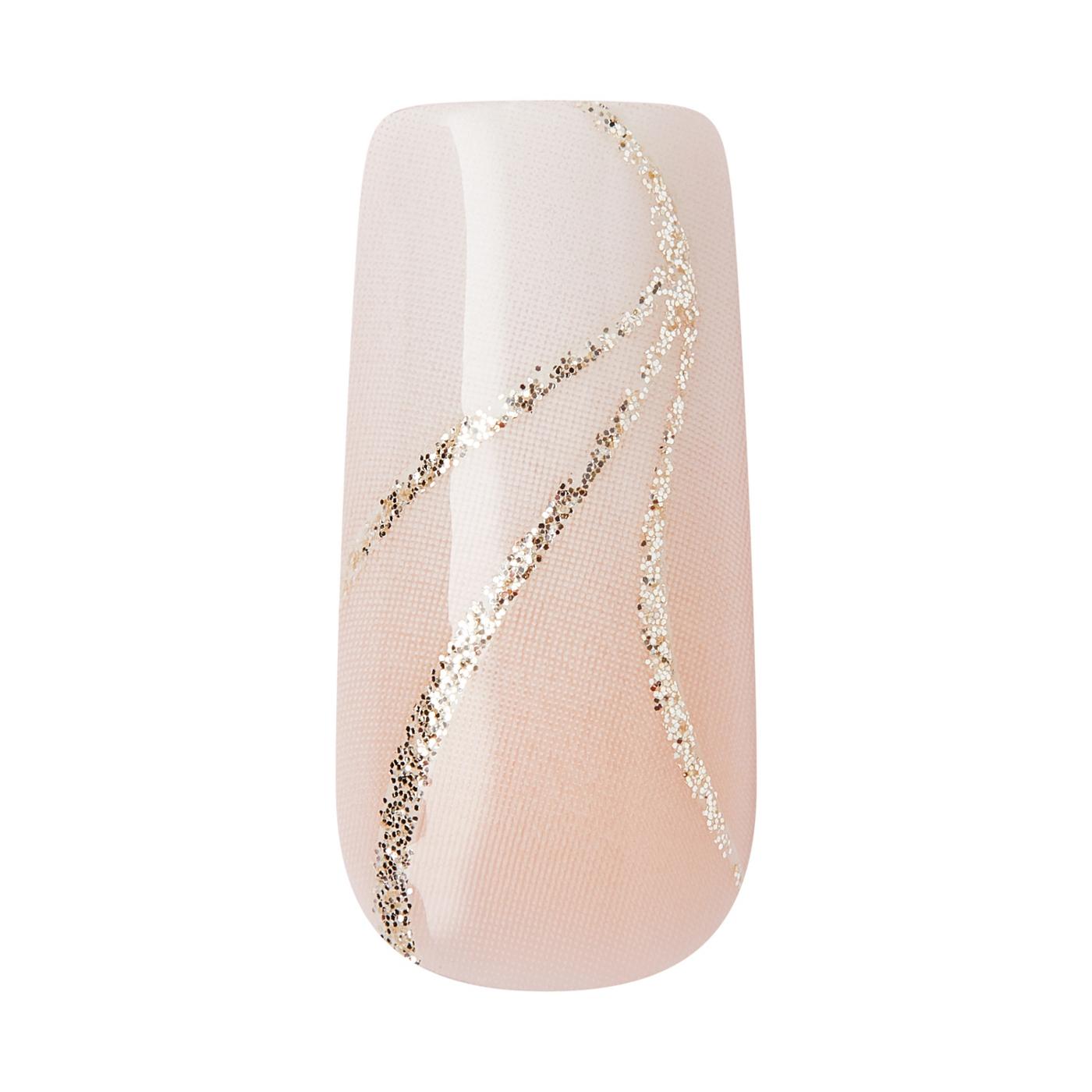 KISS GLAM 3D & Jeweled Nails - Wrapped in Beauty (White Square Long Nails); image 6 of 8